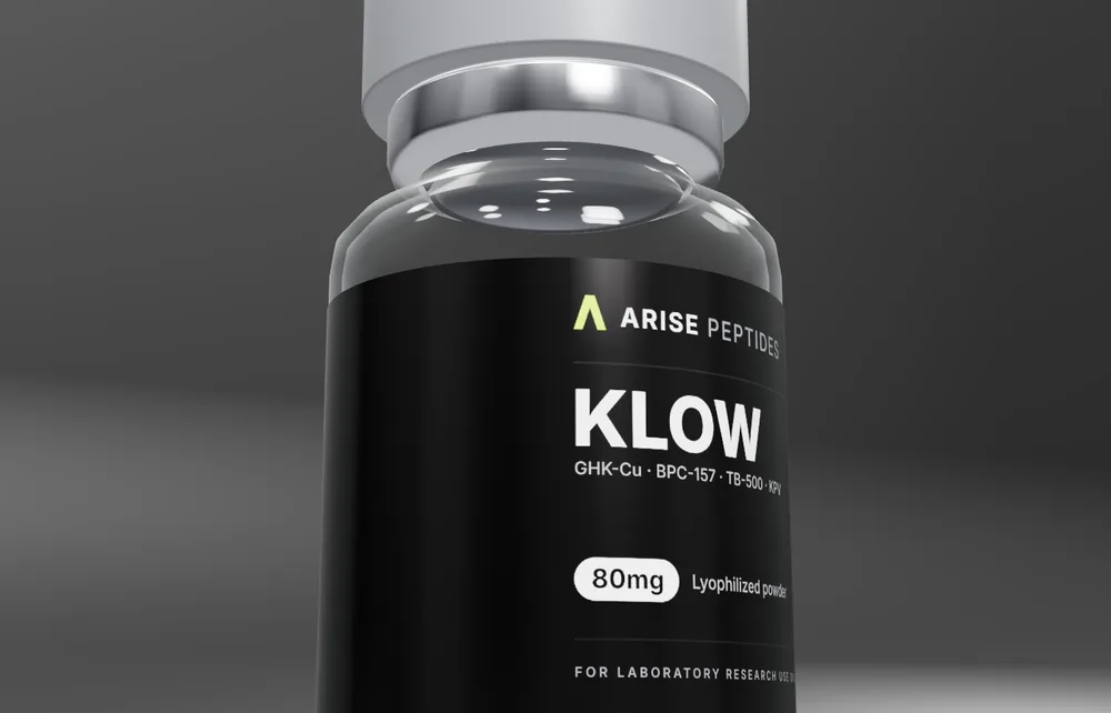 Single vial seen from a low angle